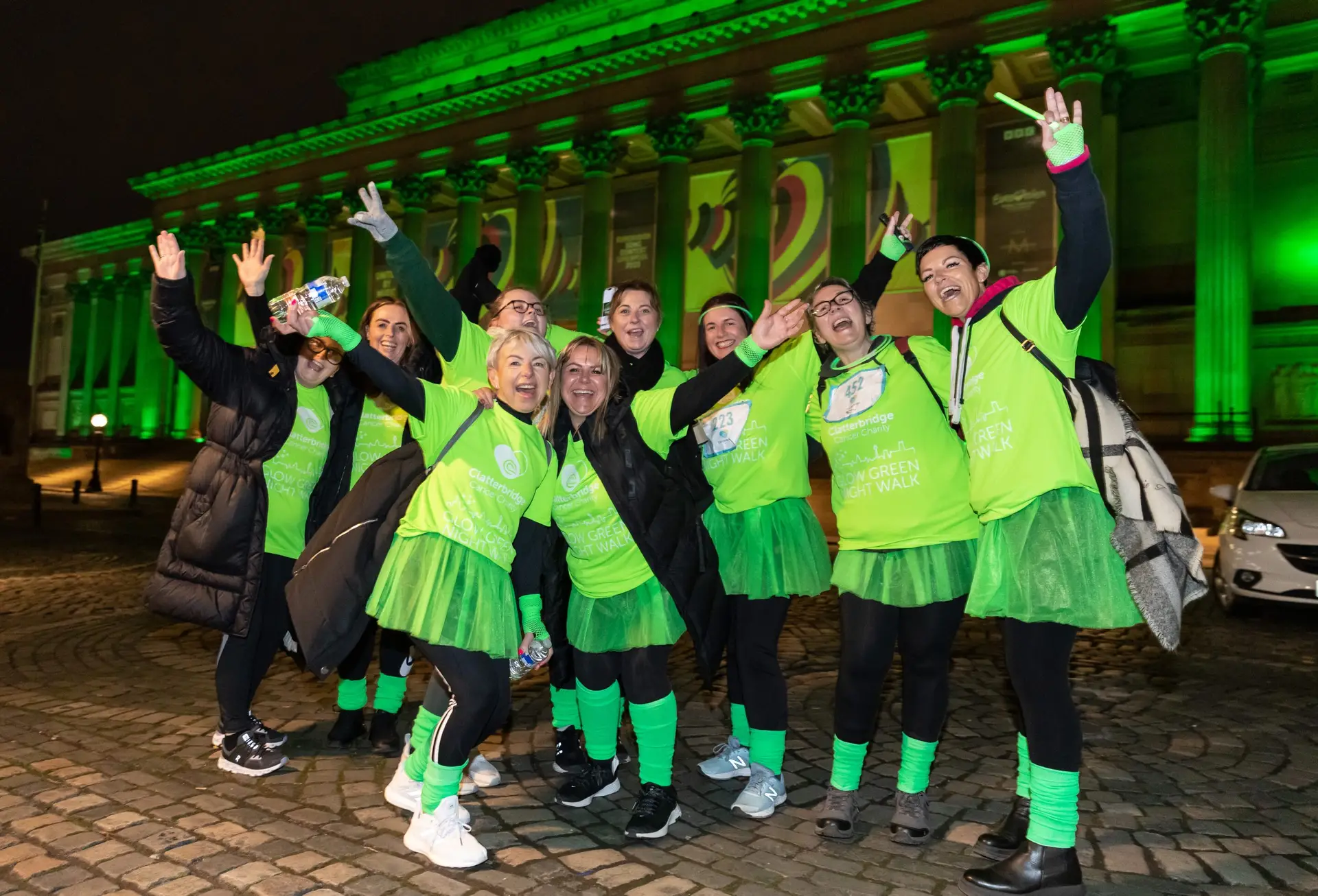 Clatterbridge Glow Green Night Walk around Liverpool.