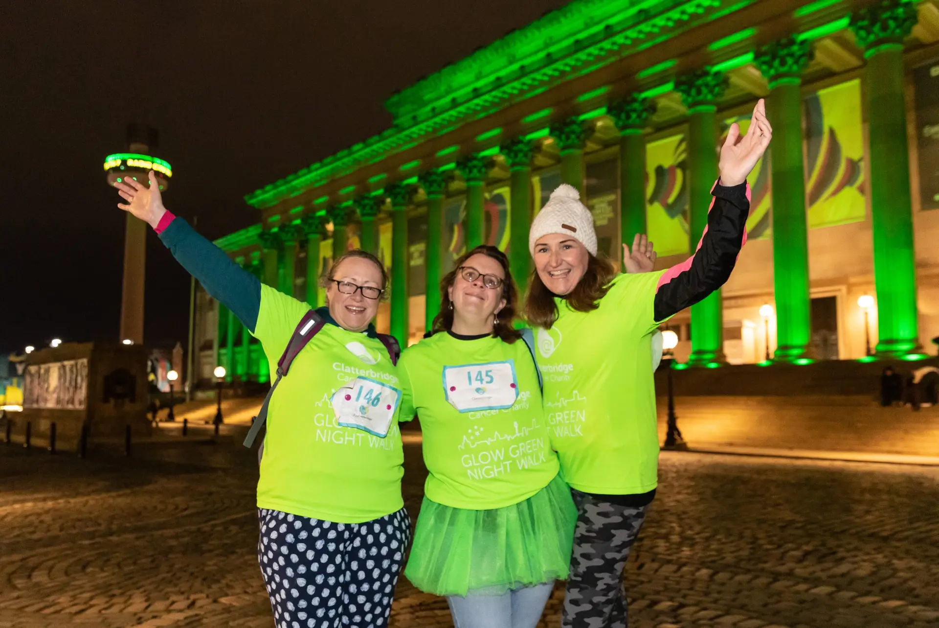 Clatterbridge Glow Green Night Walk around Liverpool.